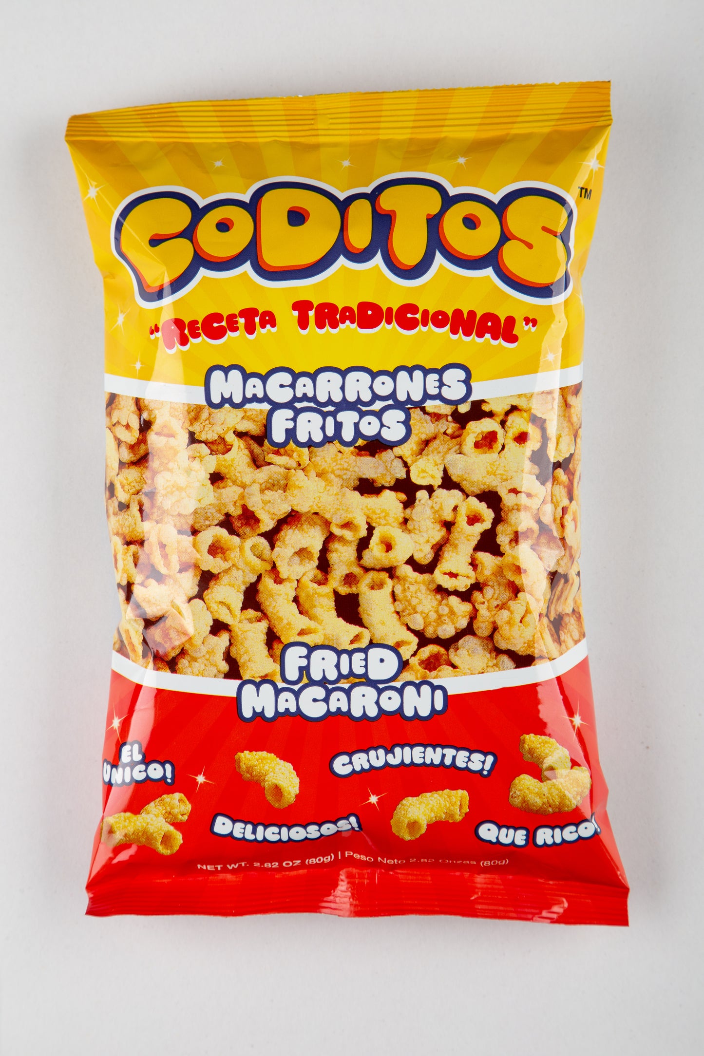 "Macarrones Fritos", our "Receta Tradicional" > BOX of 25 (individual 2.82 oz bags)