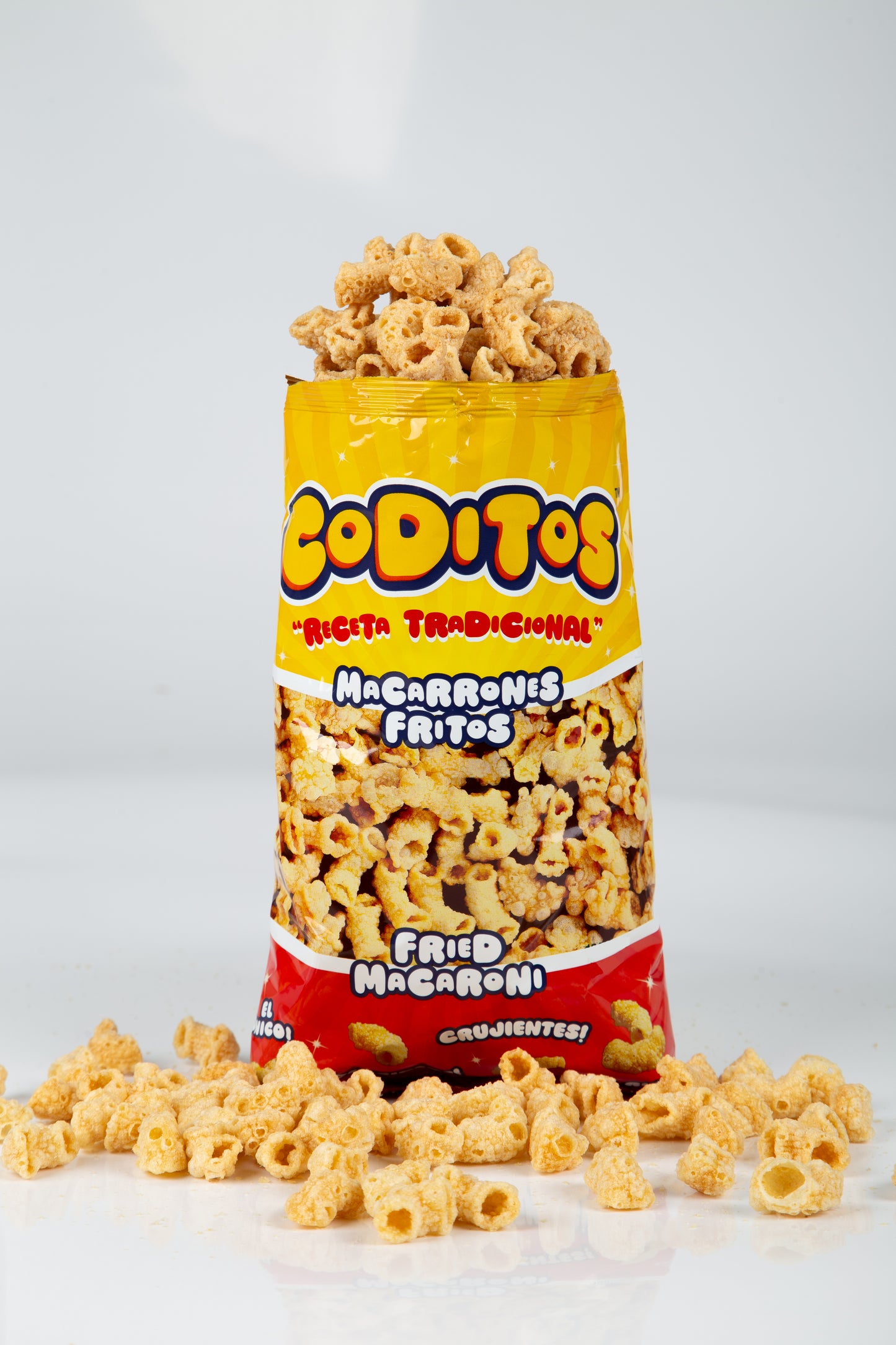 "Macarrones Fritos", our "Receta Tradicional" > BOX of 25 (individual 2.82 oz bags)