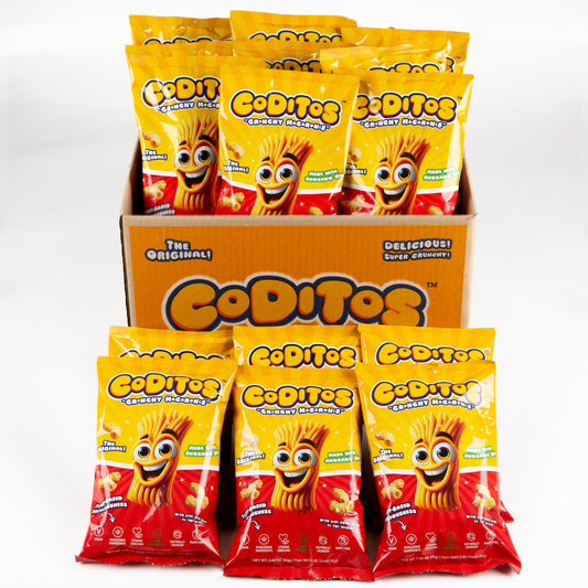 "Crunchy Macaronis" with Avocado Oil > BOX of 25 (individual 2.82 oz bags)